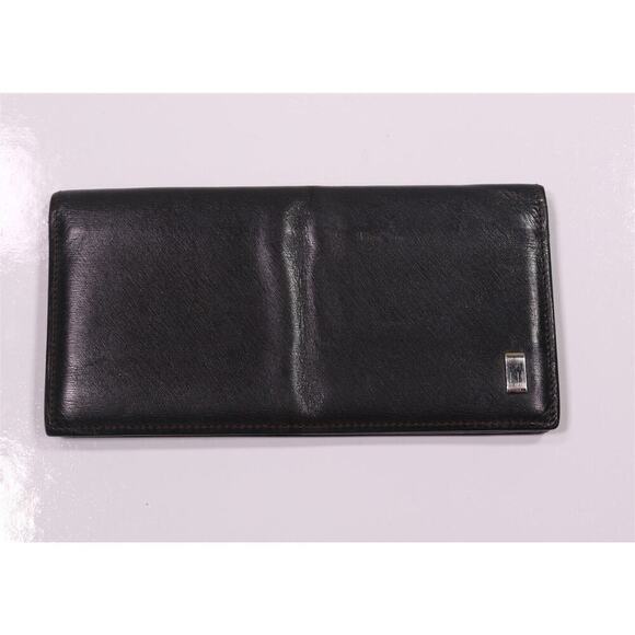 Dunhill London Black Leather Long Bifold Wallet - Picture 3 of 9